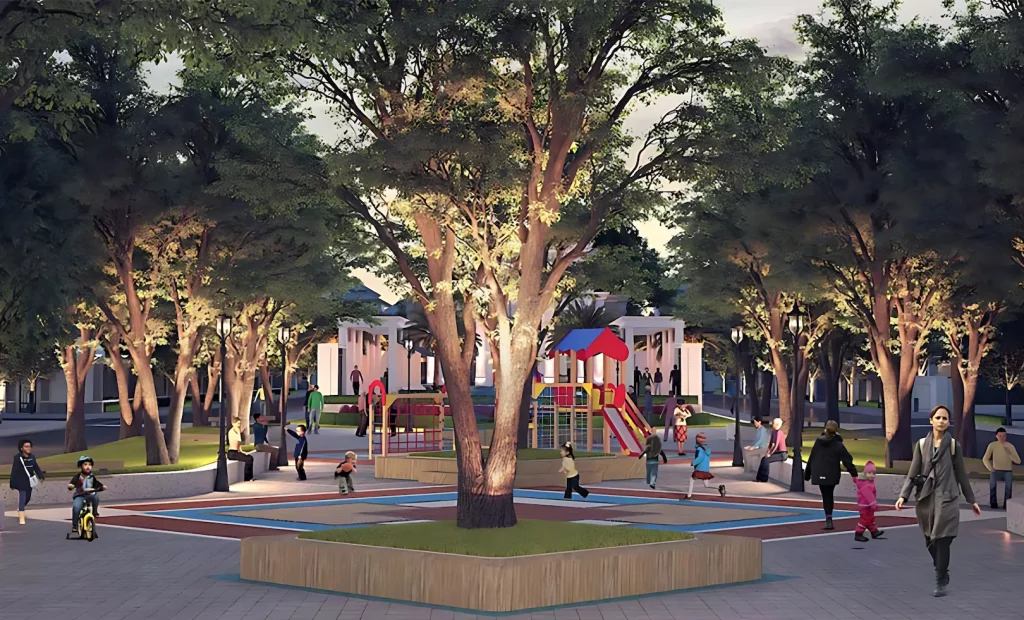 Beautiful parks at Town One